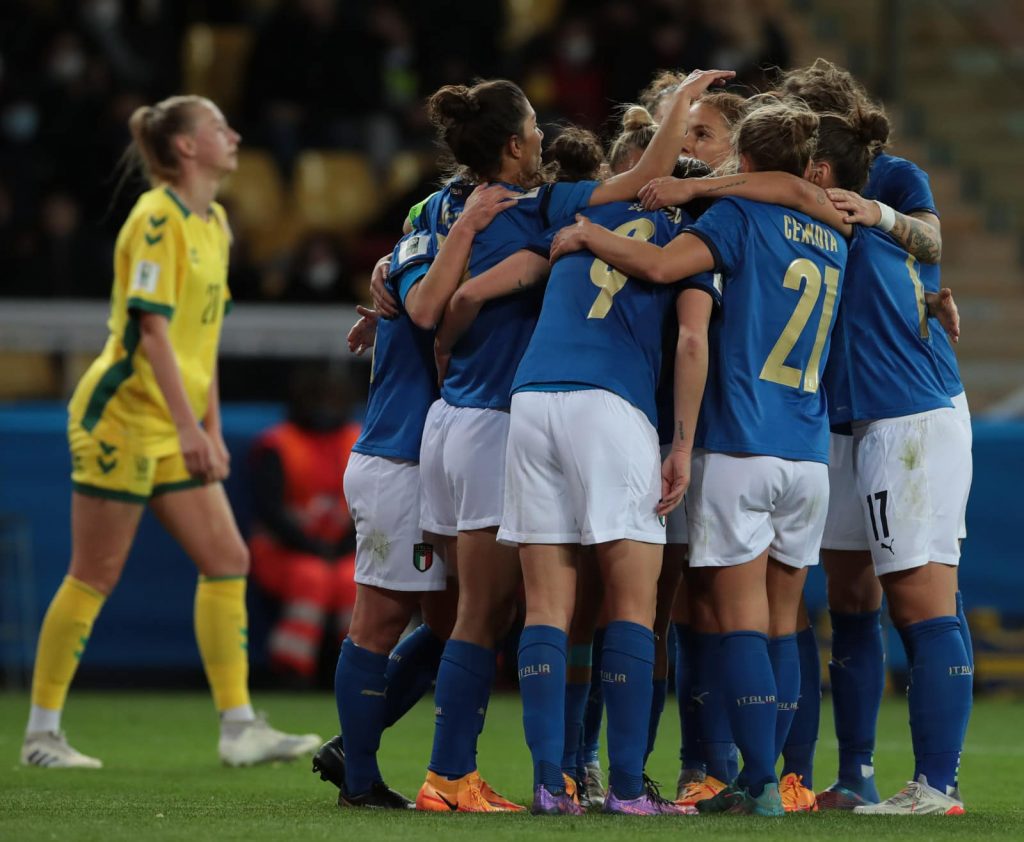 L’Italia femminile travolge 7-0 a Parma la Lituania nelle qualificazioni ai Mondiali