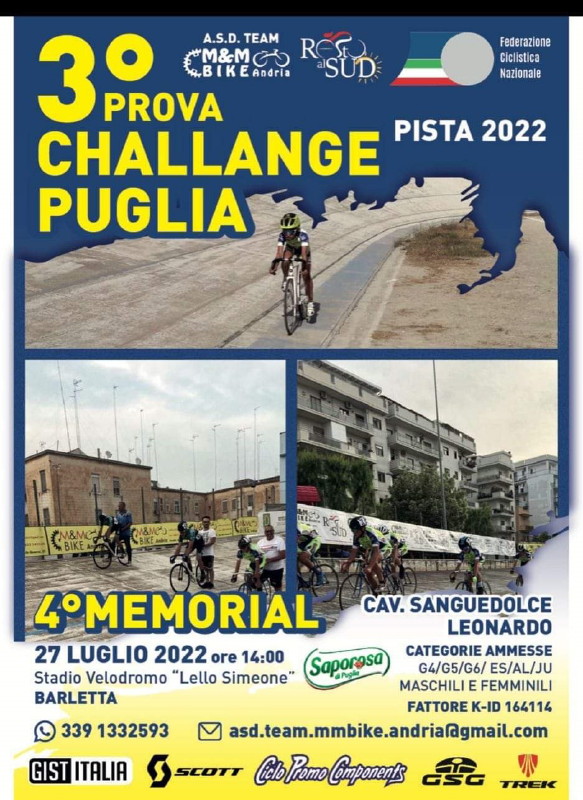Challenge Puglia Pista: agli archivi la seconda prova e verso l’epilogo del 27 luglio